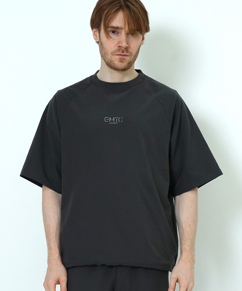 K-3B 4WAYストレッチ 半袖ピステ ブラック tシャツ ナイロン ブラック□030_A 4WAYストレッチ 半袖ピステ（ボックス型Tシャツ