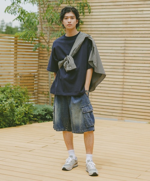 [Spielio] ヴィンテージライクデニムカーゴワイドパンツ Spielio】Vintage like denim cargo wide pants/ヴィンテージ