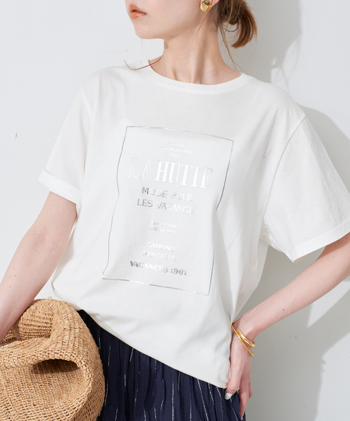 ゆぅ【SLOBE IENA】 SLOBE IENA tシャツ 「WEB限定/追加」ダンボールポンチ
