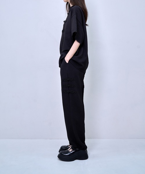 しょーべん Nora Lily パンツ 「Nora Lily」Melange China Straight Pants