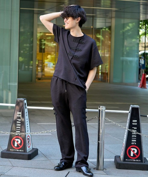 Nora Lily パンツ 「Nora Lily」Melange China Straight Pants