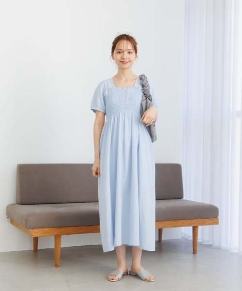 flower ワンピース 半袖 サマリーパフワンピース : ZOZOTOWN Yahoo!店