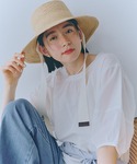 ブラウス シャツ 半袖 ラミー混リブ付きシアー...の詳細画像1