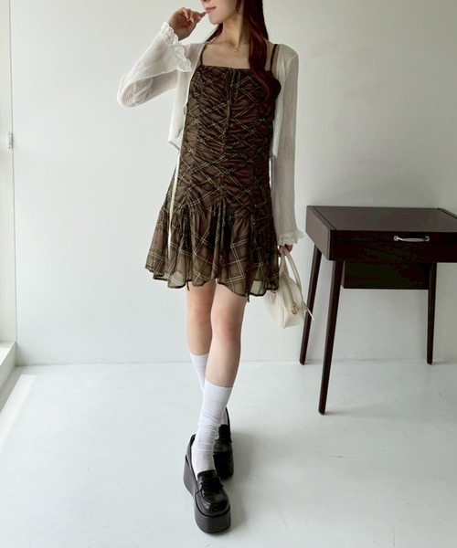 niceclap ドロストキャミチュニック one after another NICE CLAUP ワンピース ドロストキャミ