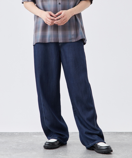 B.C STOCK ジーンズ 「B.A.C.D」 リヨセル ワイドデニムパンツ
