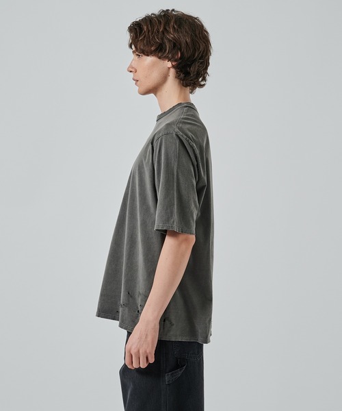 markaware（マーカウェア） tシャツ CREW NECK DAMAGED TEE メンズ