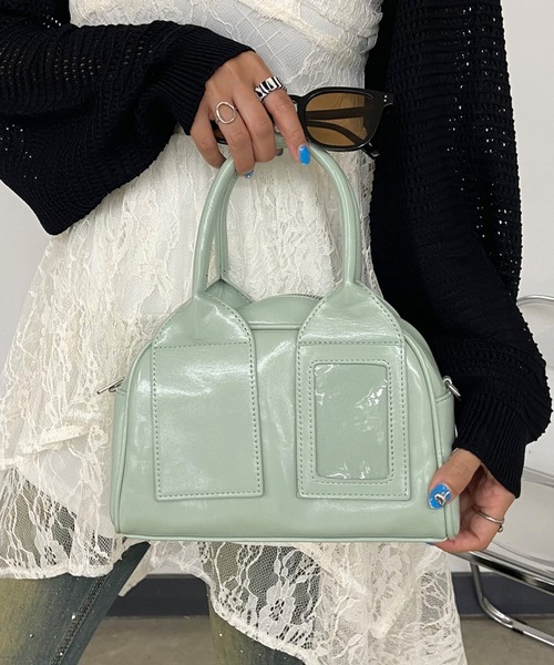 rire ボストンバッグ クリアポケットミニボストンバッグ レディース