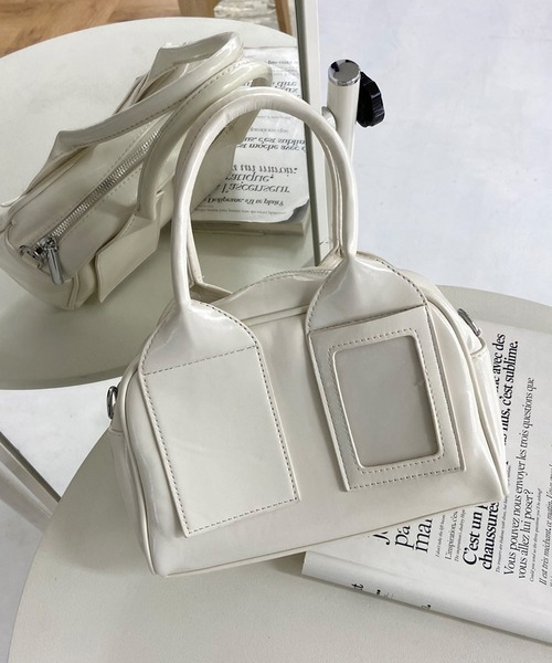 rire ボストンバッグ クリアポケットミニボストンバッグ レディース