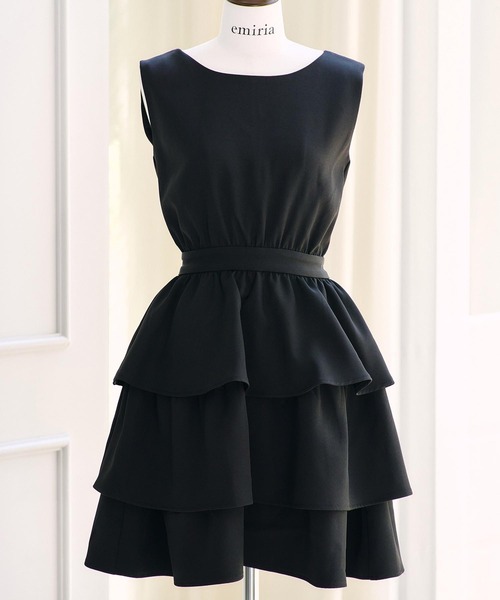 Euzeen ブラック ノースリーブ ワンピース Euzeen ブラック ノースリーブ ワンピース