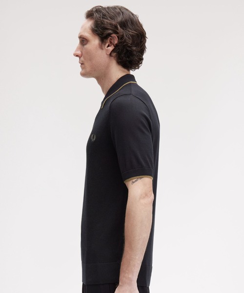 FRED PERRY ポロシャツ Pique Stitch Knitted Polo Shirt／ピケ