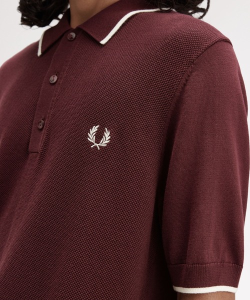 FRED PERRY ポロシャツ Pique Stitch Knitted Polo Shirt／ピケ