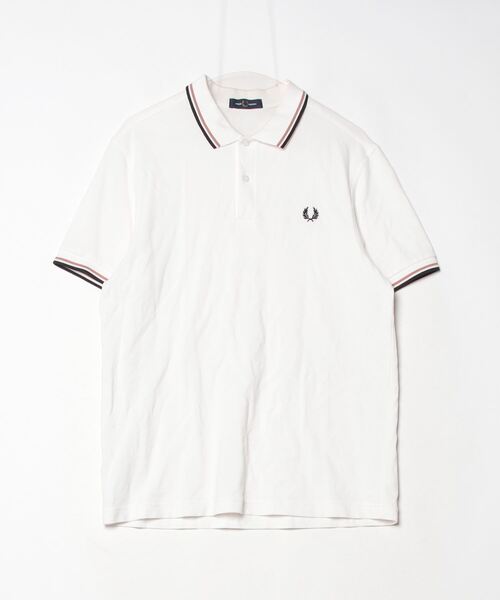 Fred Perry ホワイト ポロシャツ 半袖 FRED PERRY 「FRED PERRY」 半袖ポロシャツ L ホワイト メンズ