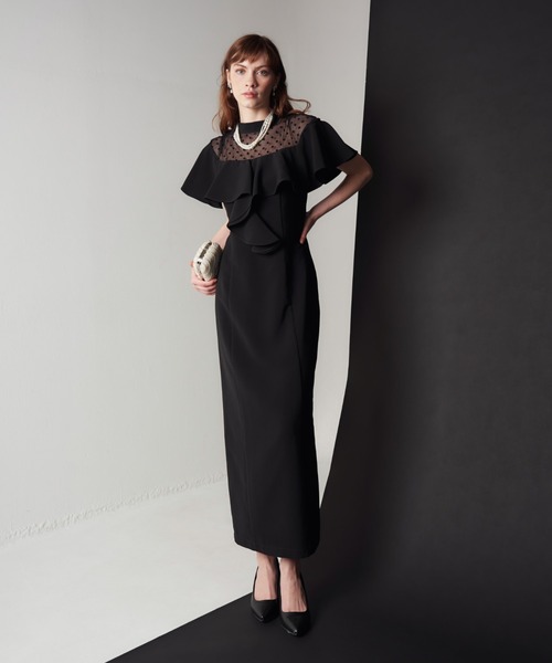 ドレス dot frill dress_1
