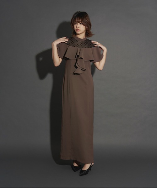 ドレス dot frill dress_17