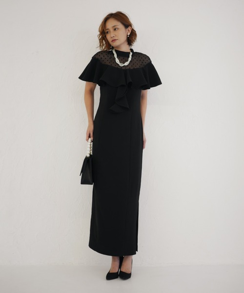 ドレス dot frill dress_5