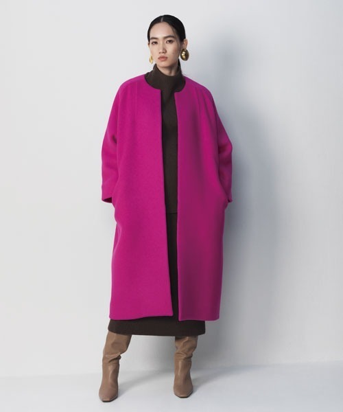 「Mila Owen」 ノーカラーコート 0 ブラウン レディース_画像5