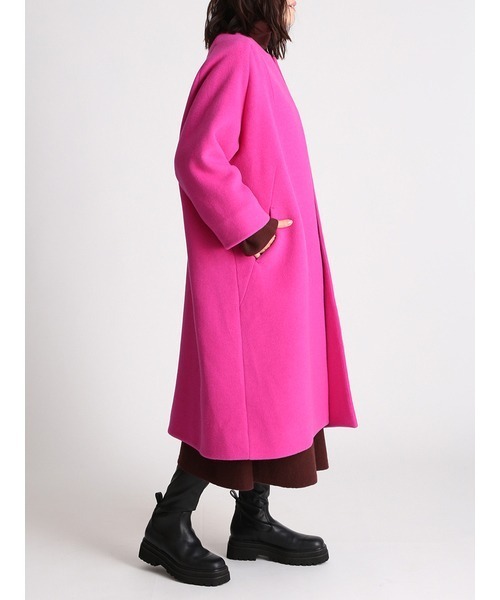 「Mila Owen」 ノーカラーコート 0 ブラウン レディース_画像8