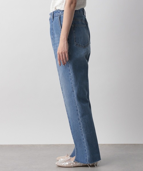 「LOWRYS FARM」 デニムパンツ MEDIUM ベージュ レディース_画像7