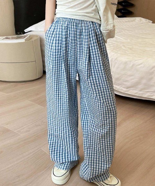パンツ ナチュラルなギンガムチェックパンツ レディース : ZOZOTOWN