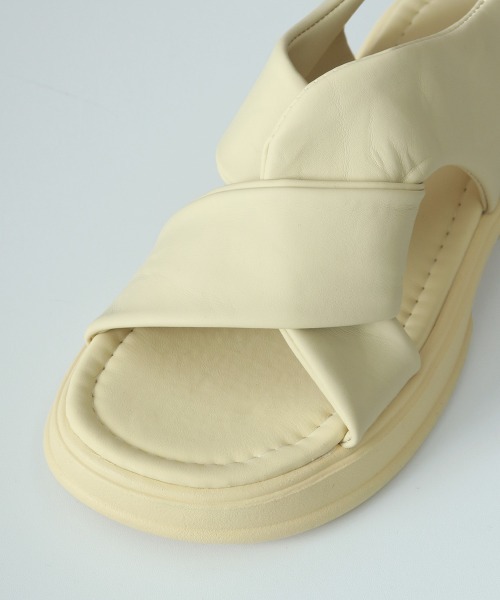 「Miniministore」 フラットサンダル 24.0cm ブラック レディース_画像5