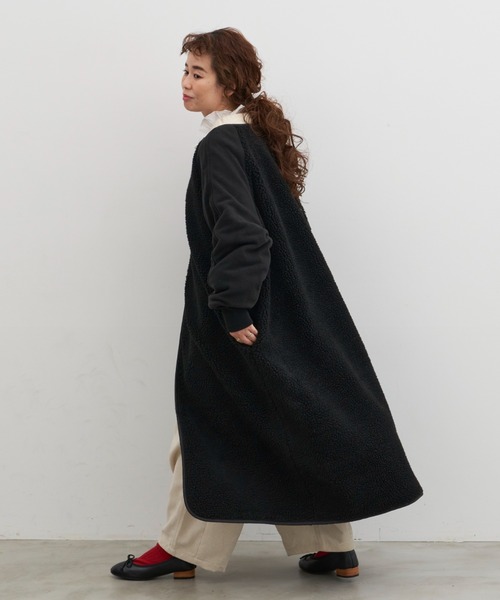 「Libra Cue」 ノーカラーコート FREE ブラック レディース_画像8