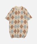 ベビー服 ロンパース 綿100% 総柄裏毛ツー...の詳細画像1