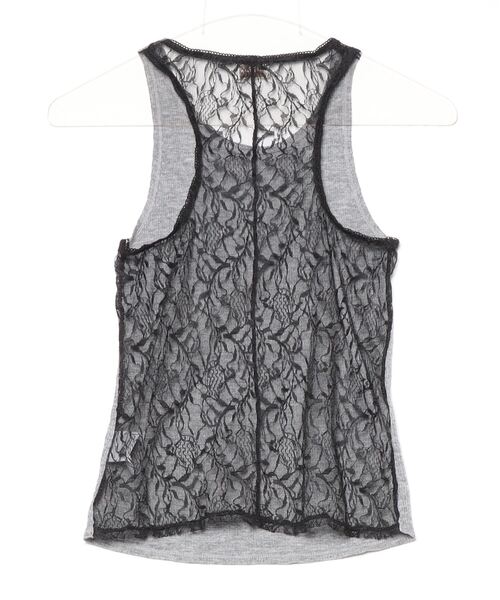 「LILY BROWN」 レースノースリーブトップス FREE グレー レディース_画像2