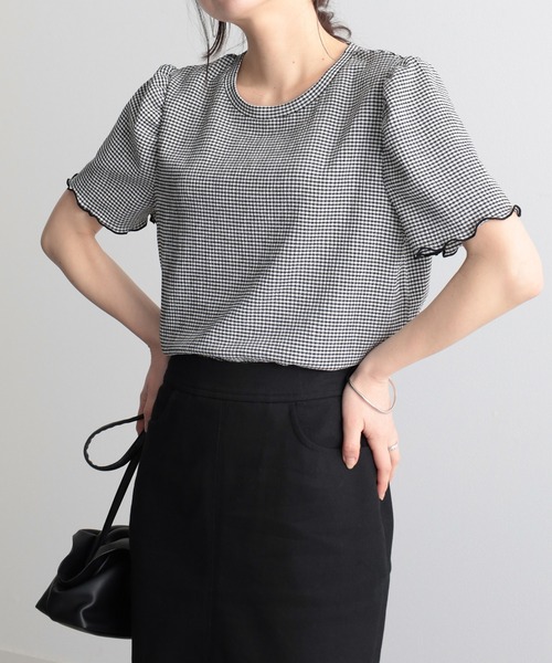 「RANAN」 半袖Tシャツ L ブラック系その他 レディース_画像9