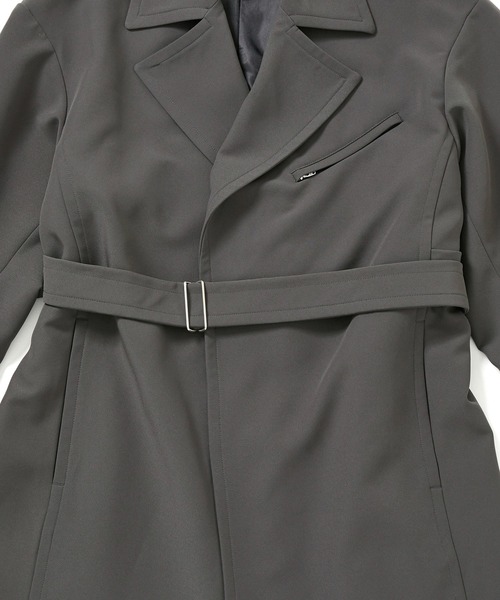 「JUNRED」 チェスターコート S ブラック メンズ_画像8