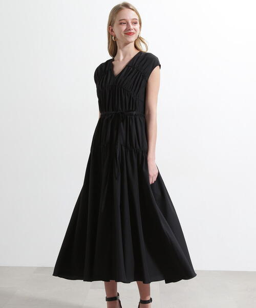 PINKY&DIANNE」 ノースリーブワンピース 36 ブラック レディース  