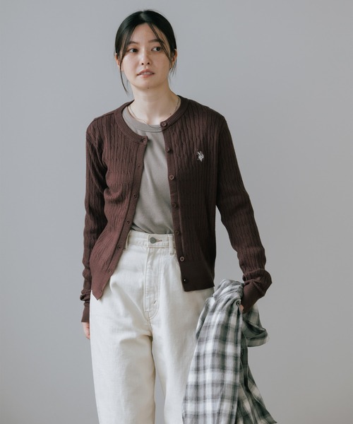 U.S. POLO ASSN.（ユーエスポロアッスン） カーディガン クルーネック