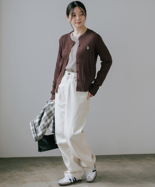 U.S. POLO ASSN.（ユーエスポロアッスン） カーディガン クルーネック