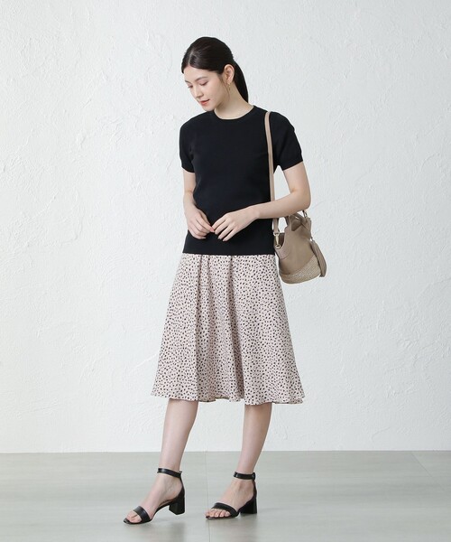 「EPOCA THE SHOP」 半袖ニット 38 ブラック レディース_画像4