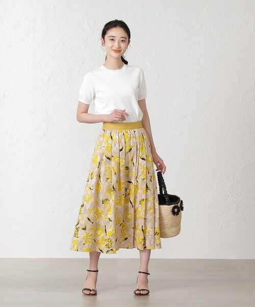 「EPOCA THE SHOP」 半袖ニット 38 ブラック レディース_画像6
