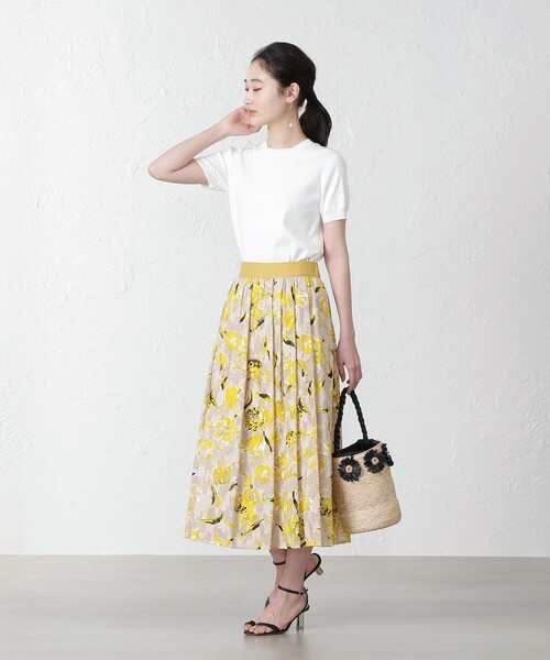 「EPOCA THE SHOP」 半袖ニット 38 ブラック レディース_画像7