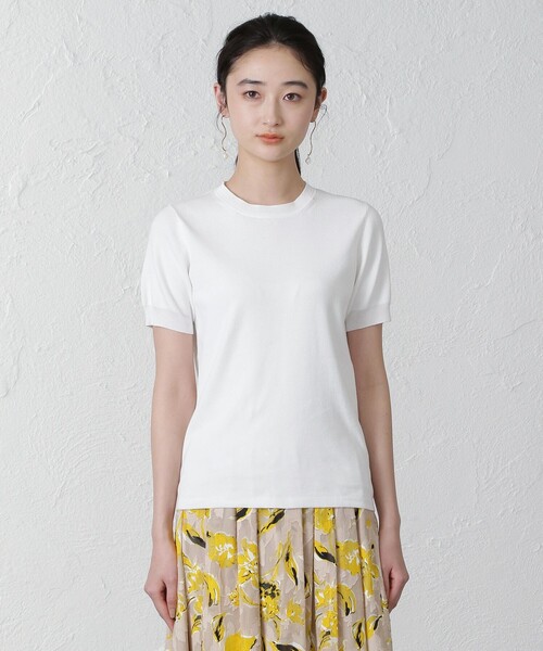 「EPOCA THE SHOP」 半袖ニット 38 ブラック レディース_画像8