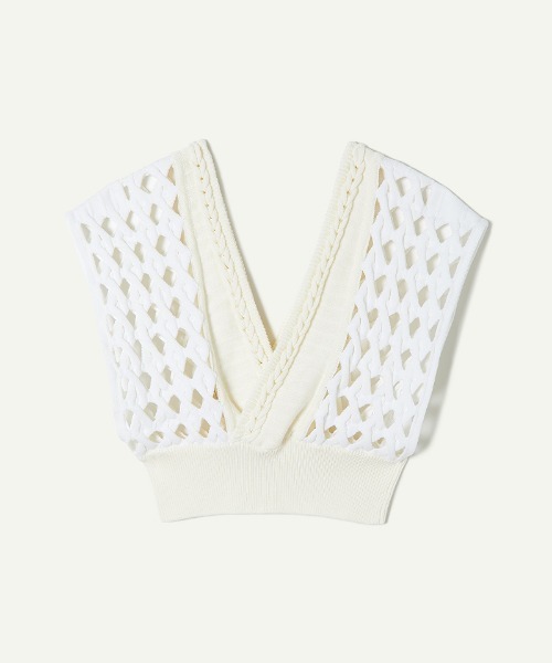 leinwande（ラインヴァンド） ニットベスト FREE ブラック レディース