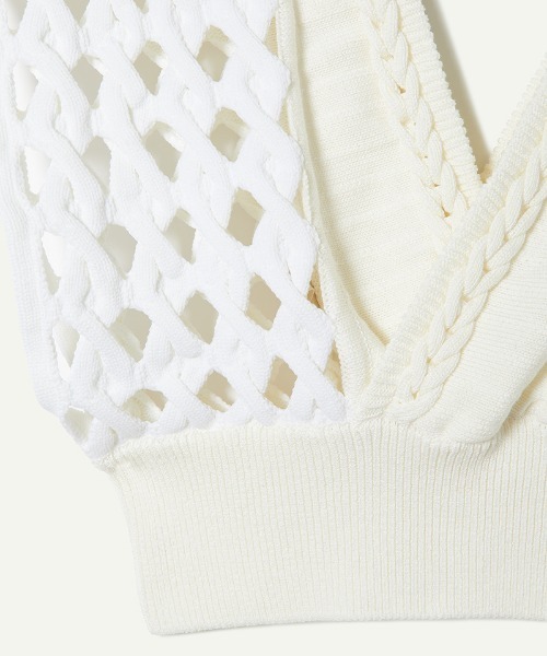 leinwande（ラインヴァンド） ニットベスト FREE ブラック レディース