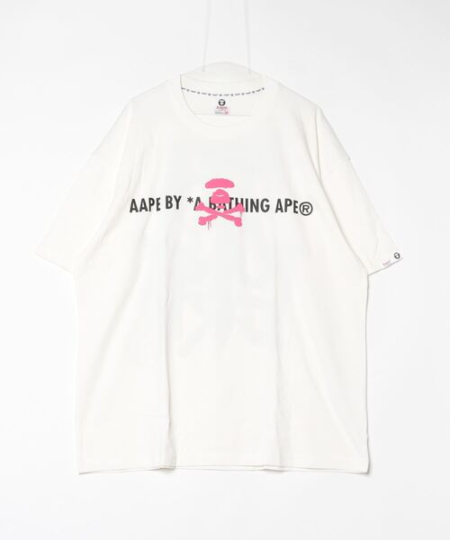 「AAPE BY A BATHING APE」 半袖Tシャツ MEDIUM アイボリー メンズ_画像2