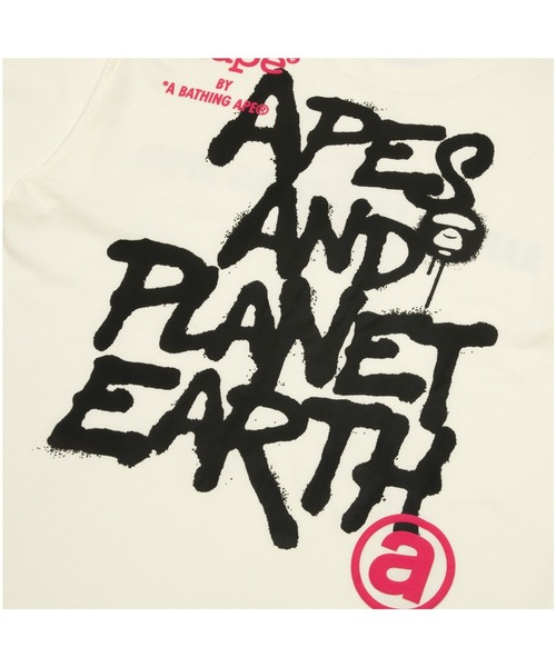 「AAPE BY A BATHING APE」 半袖Tシャツ MEDIUM アイボリー メンズ_画像7