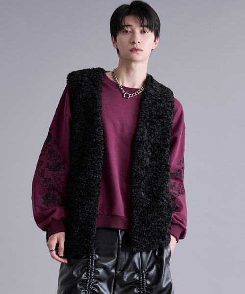 Ellno Loset（エルノロゼット） ベスト ジレ プードルファーベスト