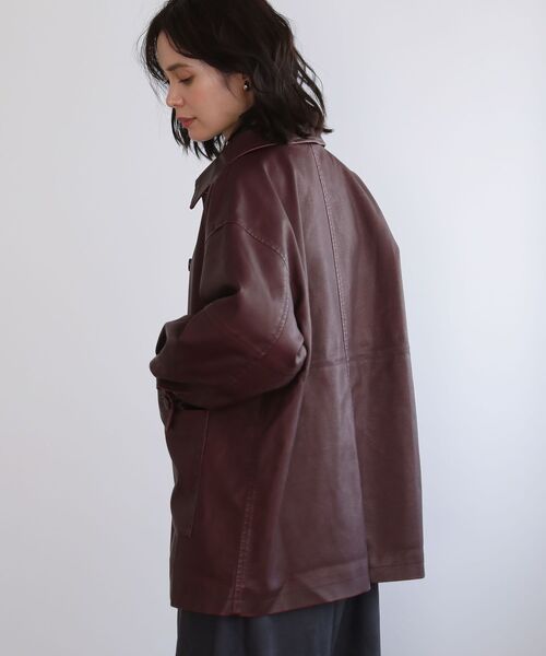 ELENCARE DUE カバーオール 合成皮革カバーオール レディース