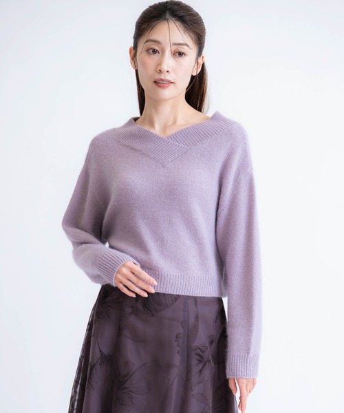 【新品未使用】ふわふわアンゴラニット2wayブラウンM 2WAYアンゴララクーン混ニット | ニット | NOELA OFFICIAL WEB STORE