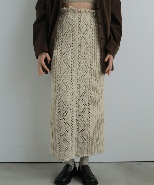 anuke（アンヌーク） スカート Cable Knit Skirt : ZOZOTOWN Yahoo!店