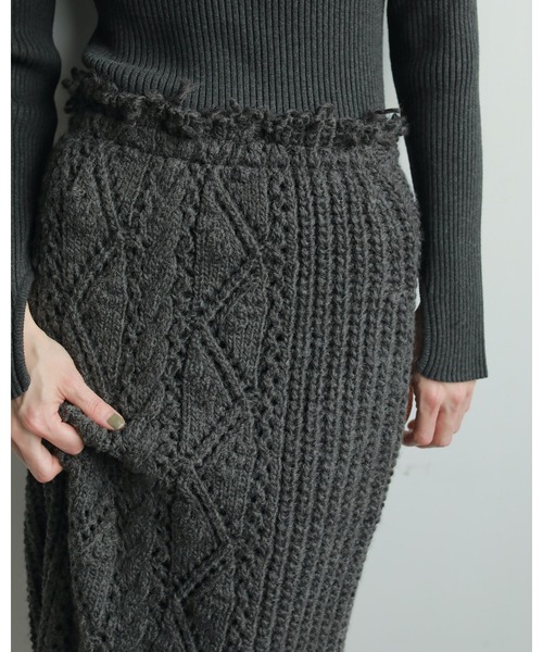 anuke（アンヌーク） スカート Cable Knit Skirt : ZOZOTOWN Yahoo!店