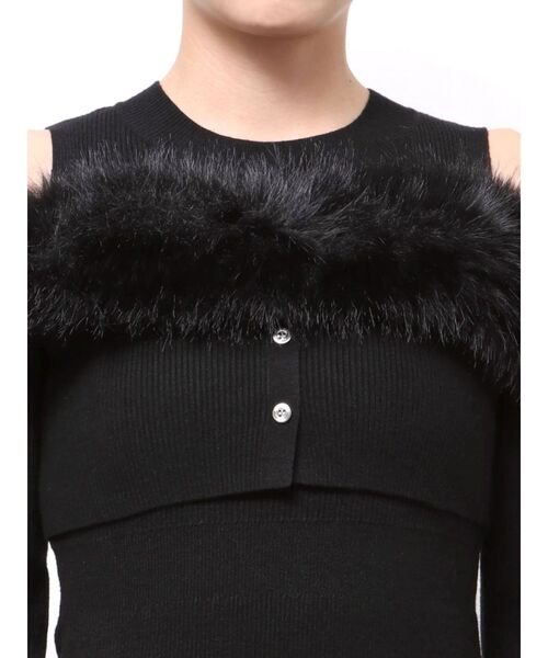 dazzlin（ダズリン） ワンピース オフショルファードッキングニット