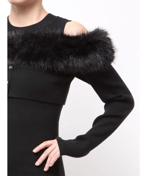 ドッキングニットワンピース 追加生産分】オフショルファードッキングニットワンピース[品番