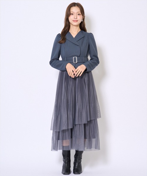 AND COUTURE（アンドクチュール） ワンピース プリーツレイヤード