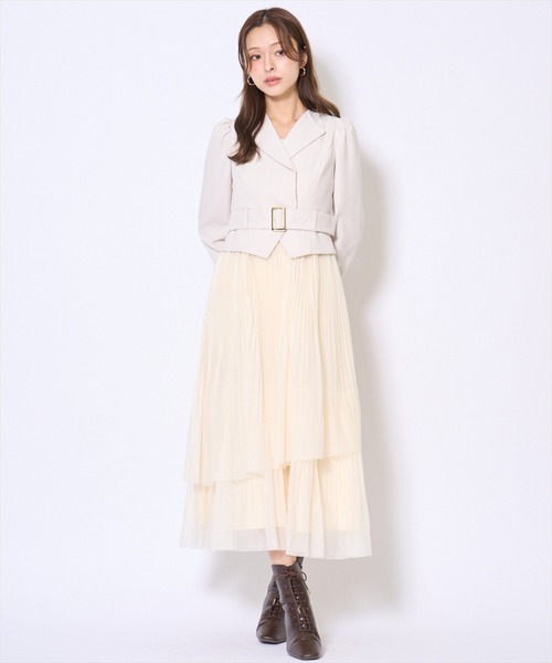 AND COUTURE（アンドクチュール） ワンピース プリーツレイヤード