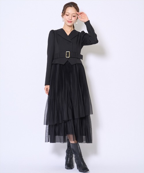 AND COUTURE（アンドクチュール） ワンピース プリーツレイヤード